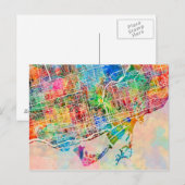 Postale Carte des rues de Toronto (Devant / Derrière)