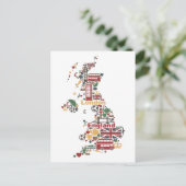 Postale Carte des symboles de l'Angleterre (Debout devant)