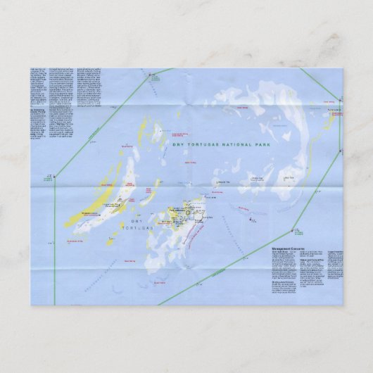 Postale Carte des tortugas sèches (Devant)