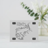 Postale Carte des trésors de pirates (Debout devant)