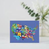 Postale Carte des USA (Debout devant)