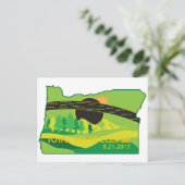 Postale Carte des villes de l'Oregon pour 2017 (Debout devant)