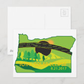Postale Carte des villes de l'Oregon pour 2017 (Devant / Derrière)