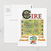 Postale Carte des villes Eire (Devant / Derrière)