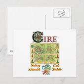 Postale Carte des villes Eire (Devant / Derrière)