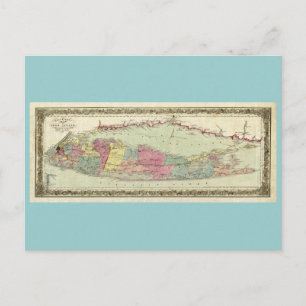 Postale Carte des voyageurs de Long Island, 1855-1857