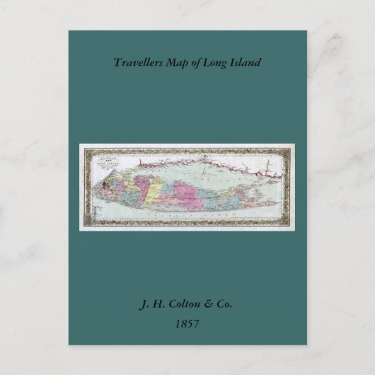 Postale Carte des voyageurs de Long Island, 1855-1857 (Devant)