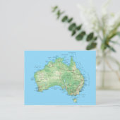 Postale Carte détaillée de l'Australie (Debout devant)