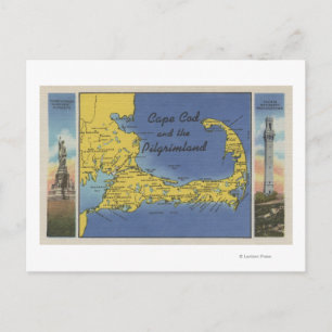 Postale Carte détaillée du Pèlerin