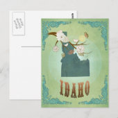 Postale Carte d'État de l'Idaho - Vert (Devant / Derrière)