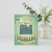 Postale Carte d'état du Colorado - Vert (Debout devant)