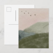 Postale Carte Deuil Deuil Perte Oiseaux Volants Dans Les M (Devant / Derrière)