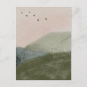 Postale Carte Deuil Deuil Perte Oiseaux Volants Dans Les M (Devant)