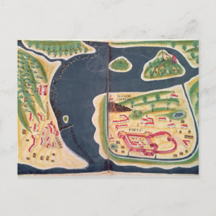 Postale Carte d'exploration portugaise de Mombassa