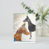 Postale Carte d'expression Doberman (Debout devant)