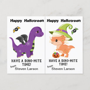 Postale Carte d'Halloween Dino-Mite Dinosaurs
