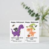 Postale Carte d'Halloween Dino-Mite Dinosaurs (Debout devant)