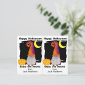 Postale Carte d'Halloween Gnome Wizard (Debout devant)