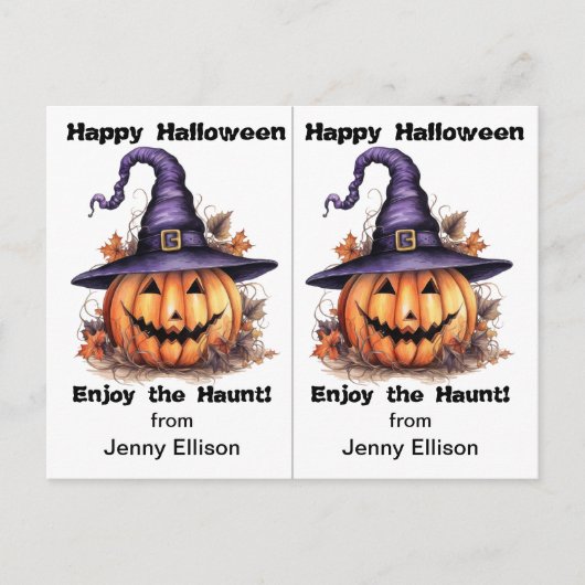 Postale Carte d'Halloween Jack o' Lantern (Devant)