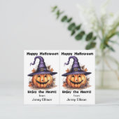 Postale Carte d'Halloween Jack o' Lantern (Debout devant)