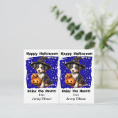 Postale Carte d'Halloween pour la fête de marionnettes de  (Debout devant)