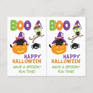 Postale Carte d'Halloween pour les enseignants de l'école 