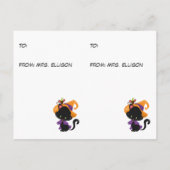 Postale Carte d'Halloween pour les enseignants de l'école  (Dos)