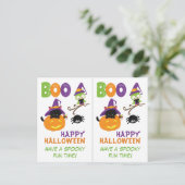 Postale Carte d'Halloween pour les enseignants de l'école  (Debout devant)