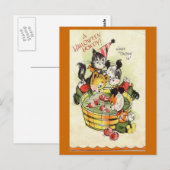 Postale Carte d'Halloween Vintage "A Halloween Howdy" (Devant / Derrière)