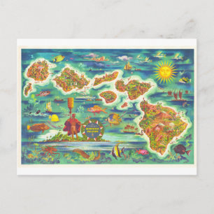 Postale Carte d'Hawaii