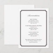 Postale Carte d'hébergement pour Faire-part de mariage (Devant / Derrière)