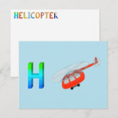 Postale Carte d'hélicoptère (Devant / Derrière)