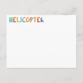 Postale Carte d'hélicoptère (Dos)