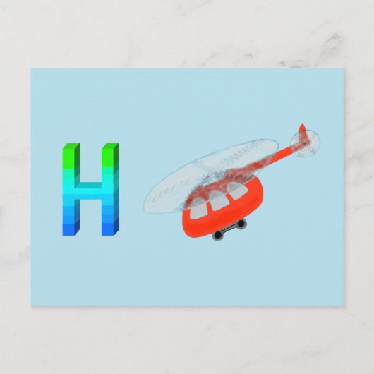 Postale Carte d'hélicoptère (Devant)