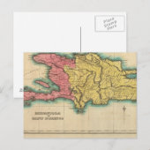 Postale Carte D'Hispaniola, Ou Saint-Domingue (Devant / Derrière)