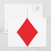 Postale Carte Diamond Poker Jeu (Devant / Derrière)