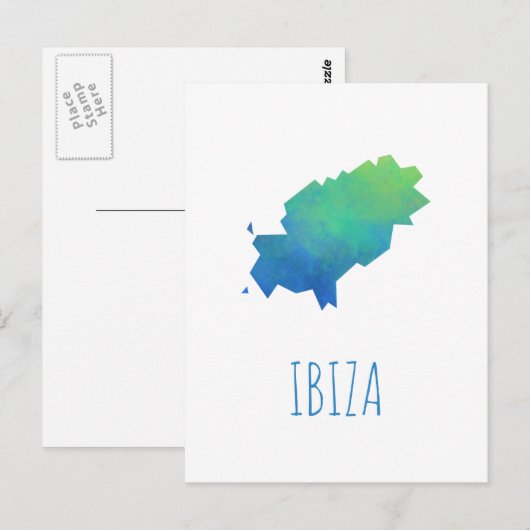 Postale Carte d'Ibiza (Devant / Derrière)