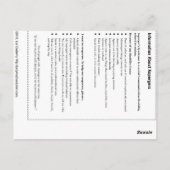 Postale Carte d'identité Asperger (Dos)