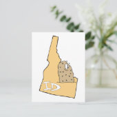 Postale Carte d'identité Idaho & Idaho Potato Spud Dessin (Debout devant)