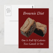 Postale Carte Diète Brownie (Devant / Derrière)