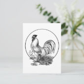 Postale Carte d'illustration du coq vintage (Debout devant)
