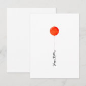 Postale Carte d'illustration rouge de l'écran de l'an 2000 (Devant / Derrière)