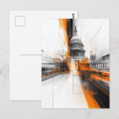 Postale Carte d'illustration US Capitol Washington DC (Devant / Derrière)