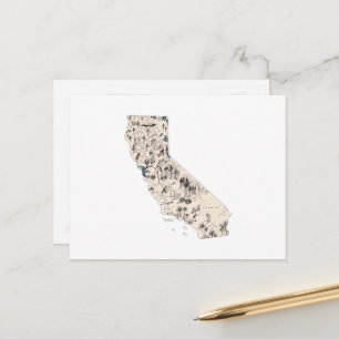 Postale Carte d'image Vintage Californie Antique State Cha