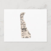 Postale Carte d'image Vintage Delaware Antique State Chart (Devant)