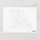 Postale Carte d'image Vintage Missouri Antique State Chart (Dos)