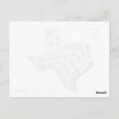 Postale Carte d'image Vintage Texas Antique State Chart (Dos)