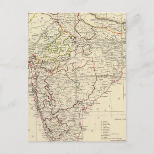 Postale Carte d'index Inde XII