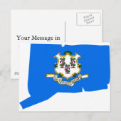 Postale Carte d'indicateur Connecticut (Devant / Derrière)