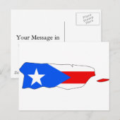 Postale Carte d'indicateur Porto Rico (Devant / Derrière)